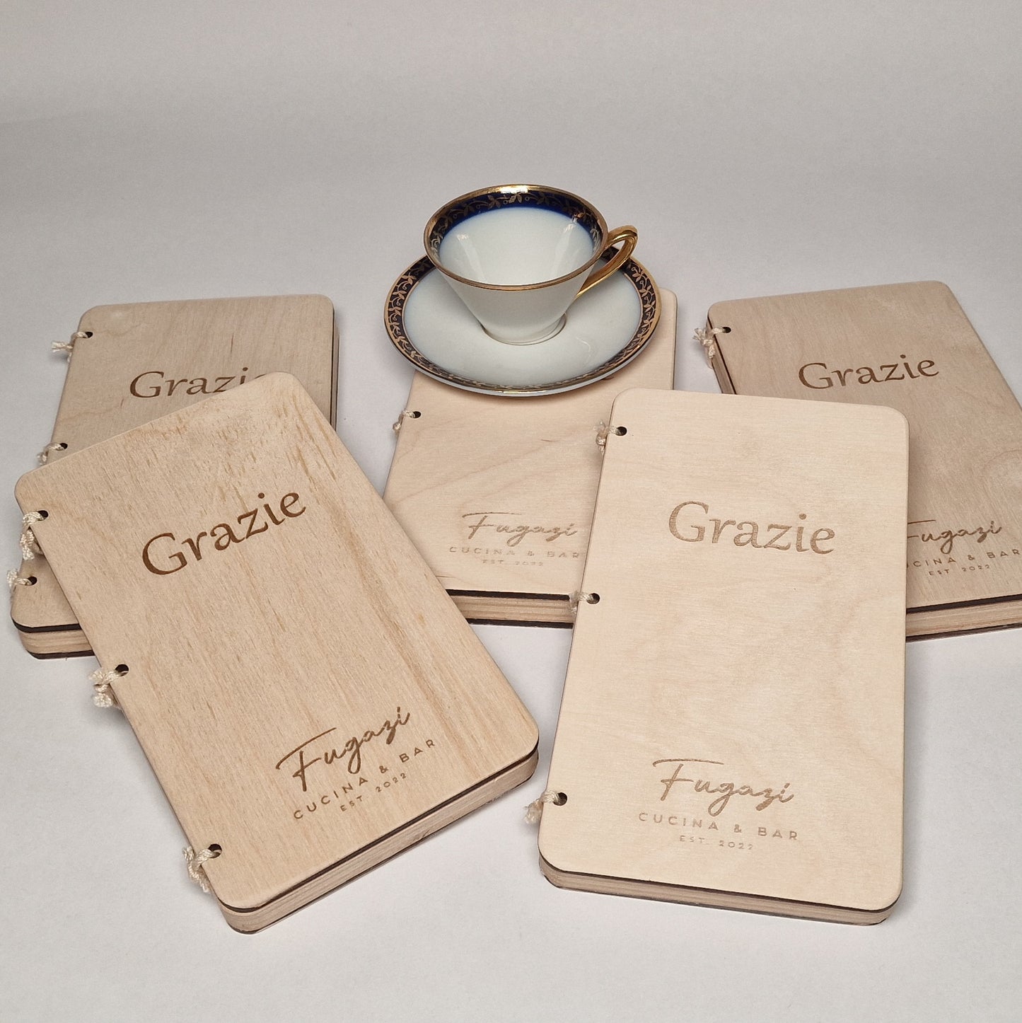 Wooden wallet for restaurant