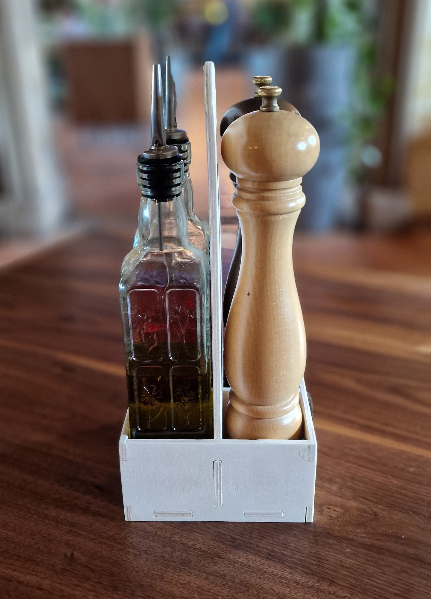 Holder for oil, vinegar and spices 4 parts